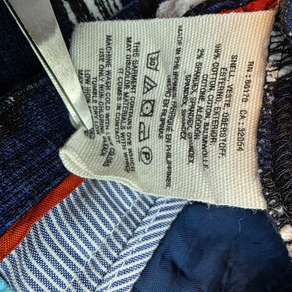 Anthropologie Cartonnier Charlie Trouser Womens 6 Navy Geometric‎ - Picture 4 of 8